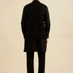 Manyavar Men Embellished Woven Nehru Jacket image 3