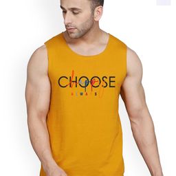 SLOWLORIS Pack Of 2 Printed Combed Cotton Gym Vests VSL26 CMB(CHS MUSTARD)(ADV WHITE)-image-40