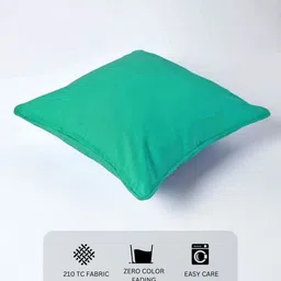 Aurave Green 2 Pieces Pure Cotton 210 TC Soft & Comfortable Square Cushion Covers image 2
