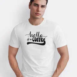 Seekbuylove Men Bio Finish Hello Coffee Round Neck Pure Cotton T-shirt-picture-33