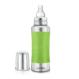 Speedex Green & Silver-Toned Single Stainless Steel Solid Water Bottle-image-86