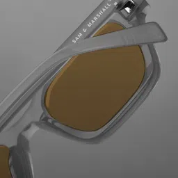 SAM & MARSHALL Unisex Square UV Protected Lens Sunglasses VADER_GREY_20035 image 4