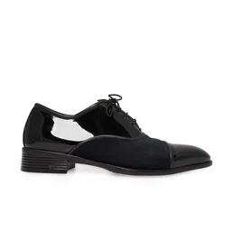 NR By Nidhi Rathi Men Textured Mid-Top Derbys image 4