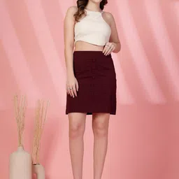 BEING NAUGHTY Checked Straight Above Knee Skirts image 3