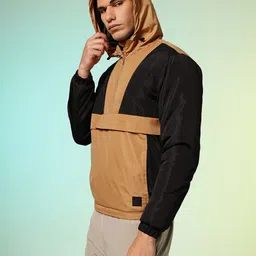 HRX by Hrithik Roshan Colourblocked Hooded Puffer Jacket image 3