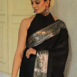 Snofi Creation Woven Design Zari Kanjeevaram Saree image 4