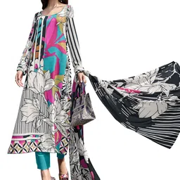 DRAVINAM Trends Printed Unstitched Dress Material-picture-13