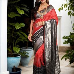 Anouk Rustic Woven Design Zari Art Silk Saree-picture-20