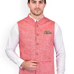 PRINTCULTR Textured Woven Nehru Jacket-picture-39