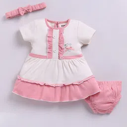 Smart Baby Floral Applique A-Line Dress-image-59