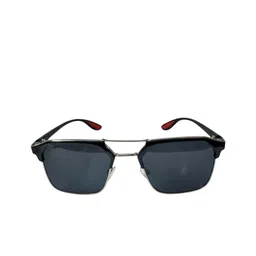 BAYBERRY Unisex Half-Rim Square Sunglasses with UV Protected Lens DGN 1180 BLACK image 5