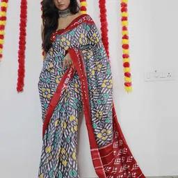 HERE&NOW Pure Cotton Bagru Saree-picture-32