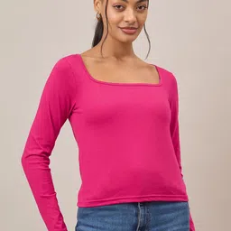 The Roadster Women Square Neck Regular Top-picture-17
