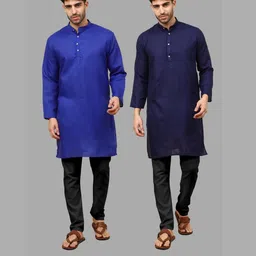 VS MALL Men Cotton Blend Kurta Sets-picture-24