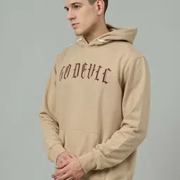 GO DEVIL Men Printed Hooded Sweatshirt image 5