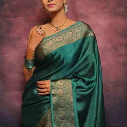 Vidula Fashion Woven Design Zari Saree With Blouse Piece image 2