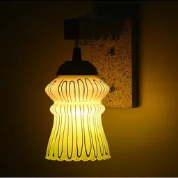 1ST TIME Green & Green Textured Wood Contemporary Abstract Shaped Shaped Wall Lamp image 5