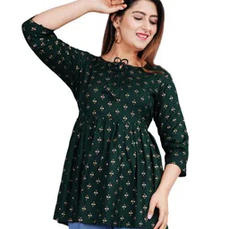 SIPET Floral Print Tie-Up Neck Empire Top-picture-18