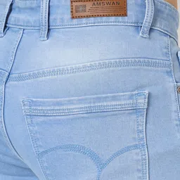 AMSWAN Men Low-Rise Heavy Fade Stretchable Jeans image 5