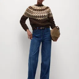 Marks & Spencer Women Fair Isle Self Design Pullover Sweaters-picture-39