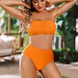 SARTHAKHUB Shoulder Straps Swim Bikini Set image 5