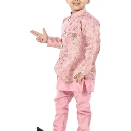 NEW GEN Boys Regular Dupion Silk Kurta with Pyjamas image 3