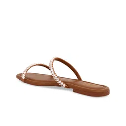 CAI Women Thin Diamond Lace Two Strap Flat image 3