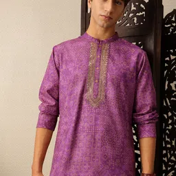 House of Pataudi Bandhani Printed Rozana Kurta image 1