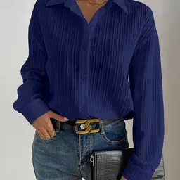 LERIYA FASHION Women Self Design Shirt Style Top-image-66