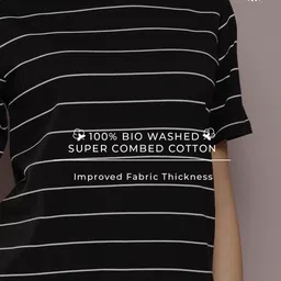 DILLINGER Striped Oversized Pure Cotton T-shirt image 2