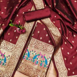 KALINI Ethnic Motifs Woven Design Unstitched Dress Material-picture-33