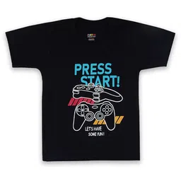 PARYAG Boys Typography 2 Printed Applique T-shirt image 4