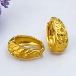SHREE KRISHNA SHOPPING Women Gold-Plated Circular Hoop Earrings-picture-13