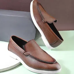 Roadster Men PU Lightweight Loafers-image-65