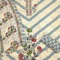 KALINI Printed Unstitched Dress Material image 2