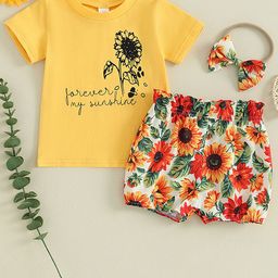 LULU & SKY Girls Printed Pure Cotton T-Shirt With Shorts & Headband-picture-35