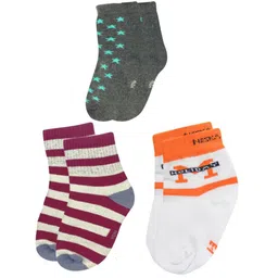 BAESD Pack Of 3 Patterned Ankle Length Socks image 2