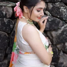 AdoreeStitch Floral Silk Blend Handloom Banarasi Saree image 2