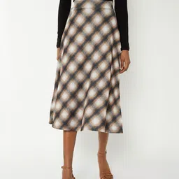 max A-Line Checked Midi Skirts image 4