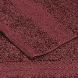 Monte Carlo Maroon 4 Pieces Pure Cotton 380 GSM Bath Towels image 2