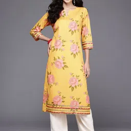 Rosah By Ahalyaa Women Floral Printed Festive Straight Kurta-image-30