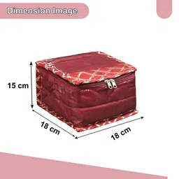 Kuber Industries Maroon Set of 1 Regular Jewellery Organiser Organisers image 5