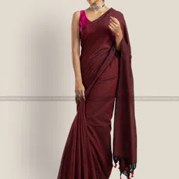 Monamaar Woven Design Pure Cotton Handloom Khadi Saree-picture-56
