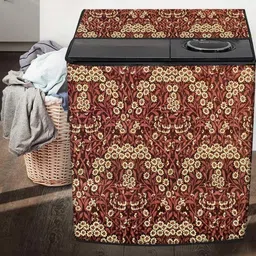 The Furnishing Tree Brown PVC Washing Machine Covers image 3