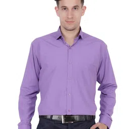 APPEL TOUCH Men Classic Fit Solid Spread Collar Formal Shirt-picture-30