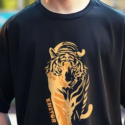 THE BEETEL HOUSE Men Graphic Printed Drop-Shoulder Sleeves T-shirt image 5
