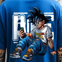 ANGERHOOD Graphic Printed Drop-Shoulder Sleeves Pure Cotton Oversized T-shirt image 4