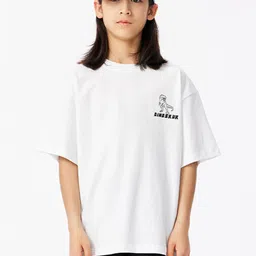 LULU & SKY Girls V-Neck Pure Cotton Pockets Boxy T-shirt-picture-22