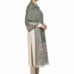 Vrinde Women Paisley Woven Design Pashmina Shawl image 5