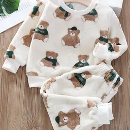 Babymoon Kids Printed Round Neck Night suit-picture-16
